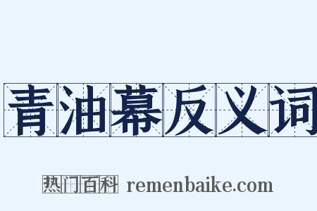 青油幕反义词是什么意思的图片